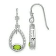thumbnail image 1 of Primal Silver Sterling Silver Rhodium Peridot Shepherd Hook Dangle Earrings, 1 of 4