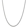 thumbnail image 1 of Primal Silver Sterling Silver Rhodium Plated 2.75mm Diamond-cut Rope Chain, 1 of 4