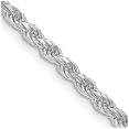 thumbnail image 1 of Primal Silver Sterling Silver Rhodium Plated 2.75mm Diamond-cut Rope Chain, 1 of 4
