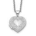 thumbnail image 1 of Primal Silver Sterling Silver Rhodium Plated Heart Locket Necklace, 1 of 5