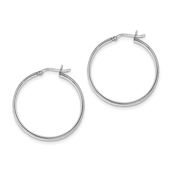 Primal Silver Sterling Silver Rhodium Plated Hinged Earrings