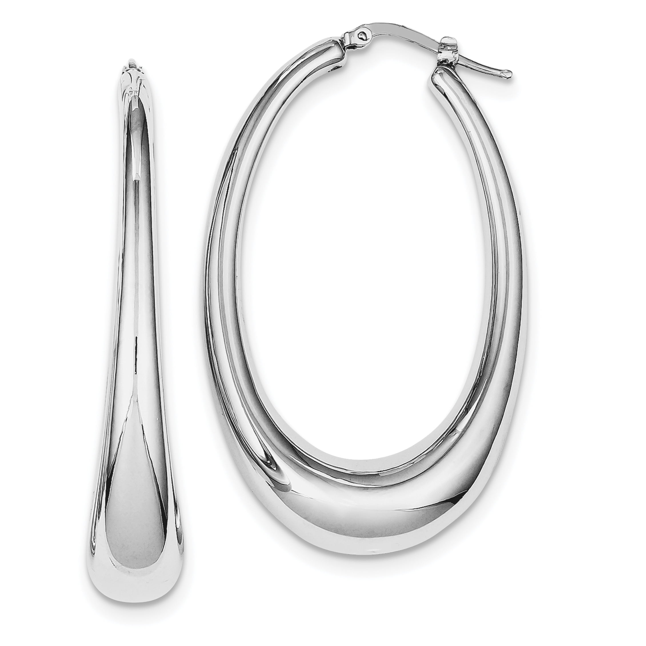 Bonaluna Heart Shaped Hoop Earrings – Gold Or Silver Rhodium Plated, Lightweight Statement Earrings For Women 2 thumbnail image