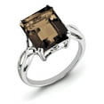 thumbnail image 1 of Primal Silver Sterling Silver Rhodium Smoky Quartz Ring, 1 of 4