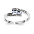 thumbnail image 1 of Primal Silver Sterling Silver Rhodium Tanzanite and Diamond Ring, 1 of 4