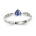 thumbnail image 1 of Primal Silver Sterling Silver Rhodium Tanzanite and Diamond Ring, 1 of 4