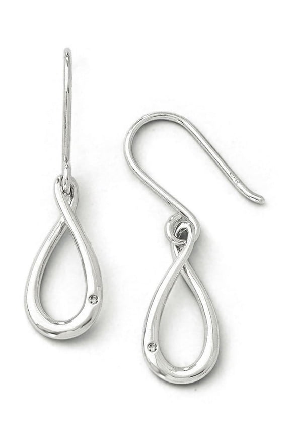 Primal Silver Sterling Silver Rhodium-plated 0.01 Cttw Diamond Earrings