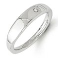 thumbnail image 1 of Primal Silver Sterling Silver Rhodium-plated 0.02 carat Diamond Ring, 1 of 5