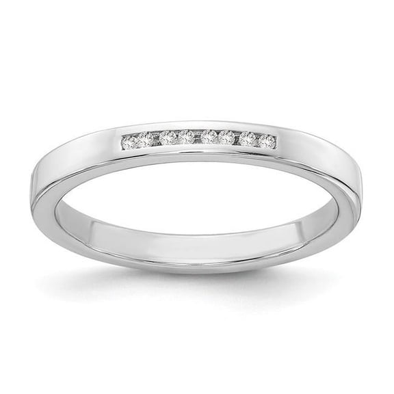 Primal Silver Sterling Silver Rhodium-plated 0.08 carat Diamond Ring