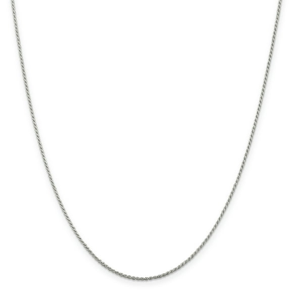Primal Silver Sterling Silver Rhodium-plated 1.1mm Diamond-cut Rope Chain