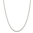 thumbnail image 1 of Primal Silver Sterling Silver Rhodium-plated 1.85mm Diamond-cut Rope Chain, 1 of 4