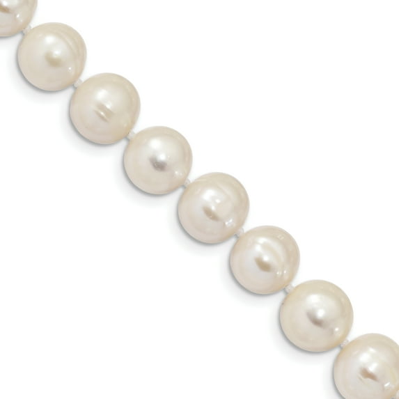 Primal Silver Sterling Silver Rhodium-plated 10-11mm White Freshwater Cultured Pearl Bracelet