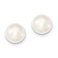 thumbnail image 1 of Primal Silver Sterling Silver Rhodium-plated 11-12mm White Freshwater Cultured Button Pearl Stud Earrings, 1 of 5