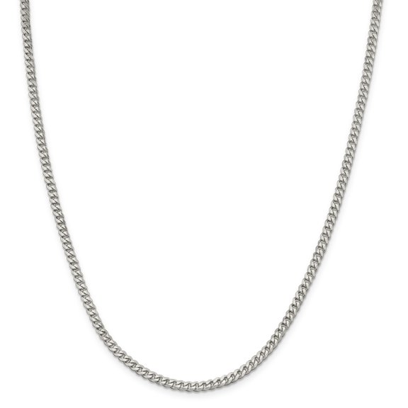 Primal Silver Sterling Silver Rhodium-plated 3.5mm Curb Chain