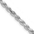 thumbnail image 1 of Primal Silver Sterling Silver Rhodium-plated 3.5mm Diamond-cut Rope Chain, 1 of 4