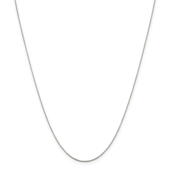 Primal Silver Sterling Silver Rhodium-plated .6mm 4 Sided Diamond-cut Mirror Box Chain
