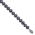 thumbnail image 1 of Primal Silver Sterling Silver Rhodium-plated 8-9mm Black Freshwater Cultured Pearl Bracelet, 1 of 4