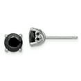 thumbnail image 1 of Primal Silver Sterling Silver Rhodium-plated Black Sapphire Post Earrings, 1 of 5