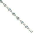 thumbnail image 1 of Primal Silver Sterling Silver Rhodium-plated Blue Topaz and Diamond Bracelet, 1 of 5