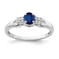 thumbnail image 1 of Primal Silver Sterling Silver Rhodium-plated Blue and White Sapphire Ring, 1 of 7