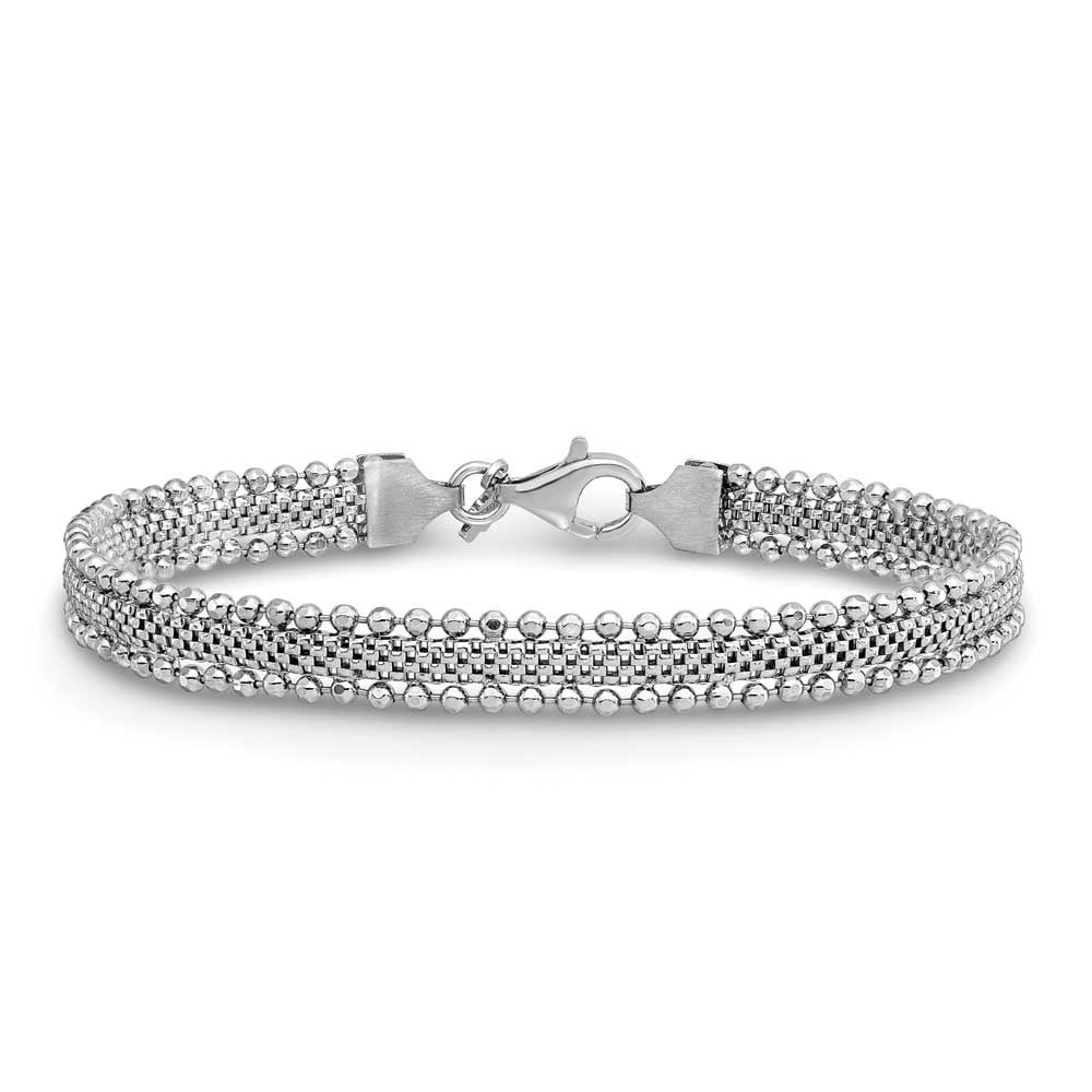 Primal Silver Sterling Silver Rhodiumplated Bracelet