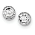 thumbnail image 1 of Primal Silver Sterling Silver Rhodium-plated CZ Post Earrings, 1 of 5