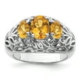 thumbnail image 1 of Primal Silver Sterling Silver Rhodium-plated Citrine Ring, 1 of 4