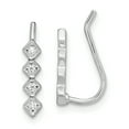 thumbnail image 1 of Primal Silver Sterling Silver Rhodium-plated Cubic Zirconia Ear Climber Earrings, 1 of 4
