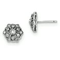 thumbnail image 1 of Primal Silver Sterling Silver Rhodium-plated Cubic Zirconia Post Earrings, 1 of 4