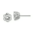 thumbnail image 1 of Primal Silver Sterling Silver Rhodium-plated Cubic Zirconia Stud Earrings, 1 of 5