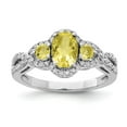 thumbnail image 1 of Primal Silver Sterling Silver Rhodium-plated Diamond and Lemon Quartz Ring, 1 of 5