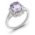 thumbnail image 1 of Primal Silver Sterling Silver Rhodium-plated Diamond and Pink Quartz Ring, 1 of 4