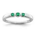 thumbnail image 1 of Primal Silver Sterling Silver Rhodium-plated Emerald Ring, 1 of 7
