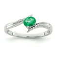 thumbnail image 1 of Primal Silver Sterling Silver Rhodium-plated Emerald and Diamond Ring, 1 of 7