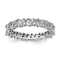 thumbnail image 1 of Primal Silver Sterling Silver Rhodium-plated Fancy Cubic Zirconia Eternity Band, 1 of 5
