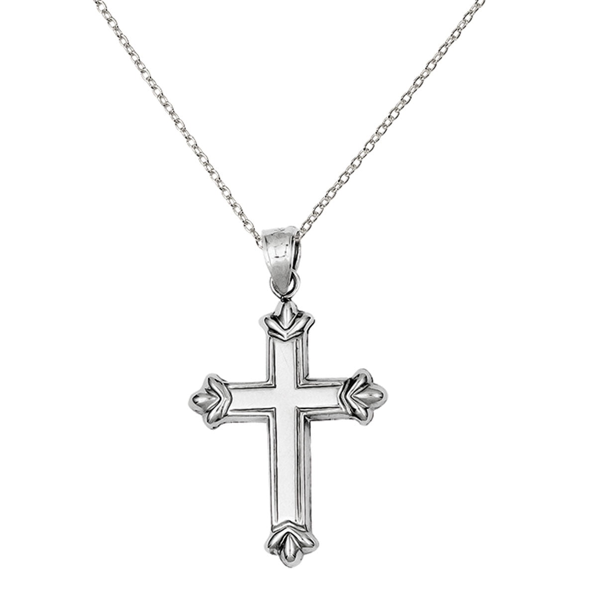 Primal Silver Sterling Silver Rhodium-plated Fleur De Lis Primal Silver Sterling Silver Rhodium-plated Fleur De Lis