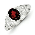 thumbnail image 1 of Primal Silver Sterling Silver Rhodium-plated Garnet Ring, 1 of 4