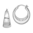 thumbnail image 1 of Primal Silver Sterling Silver Rhodium-plated Hollow Hoop Earrings, 1 of 4
