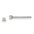 thumbnail image 1 of Primal Silver Sterling Silver Rhodium-plated Madi K 2mm Round Cubic Zirconia Stud Earrings, 1 of 4