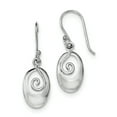 thumbnail image 1 of Primal Silver Sterling Silver Rhodium-plated Oval Dangle Shepherd Hook Earrings, 1 of 4