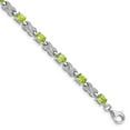 thumbnail image 1 of Primal Silver Sterling Silver Rhodium-plated Peridot Bracelet, 1 of 5