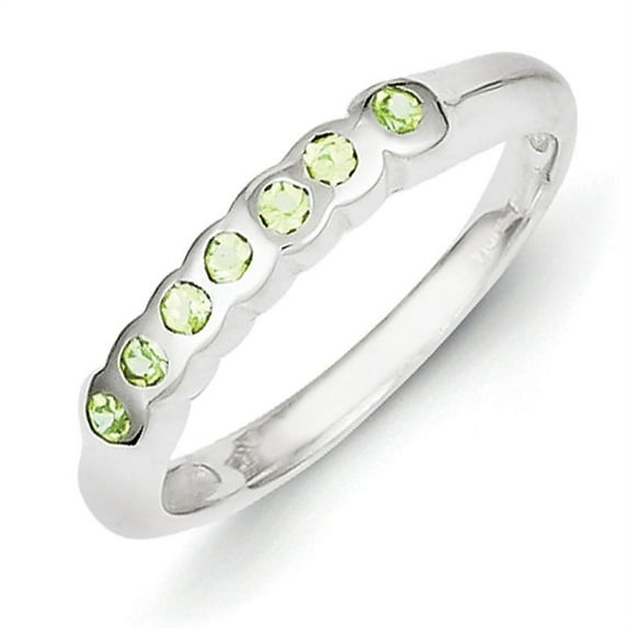 Primal Silver Sterling Silver Rhodium-plated Peridot Ring