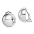 thumbnail image 1 of Primal Silver Sterling Silver Rhodium-plated Polished Circle Clip On Earrings, 1 of 4