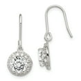 thumbnail image 1 of Primal Silver Sterling Silver Rhodium-plated Round Cubic Zirconia Dangle Earrings, 1 of 5