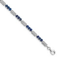 thumbnail image 1 of Primal Silver Sterling Silver Rhodium-plated Sapphire and Diamond Bracelet, 1 of 6