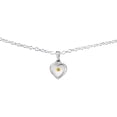 thumbnail image 1 of Primal Silver Sterling Silver Rhodium-plated Small Heart with Mustard Seed Pendant with 18-inch Forzantina Cable Chain, 1 of 6