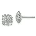 thumbnail image 1 of Primal Silver Sterling Silver Rhodium-plated Square Post Earrings, 1 of 4