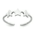 thumbnail image 1 of Primal Silver Sterling Silver Rhodium-plated Stars Adjustable Ring, 1 of 9