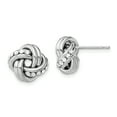 thumbnail image 1 of Primal Silver Sterling Silver Rhodium-plated Textured Love Knot Earrings, 1 of 4