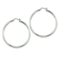 Primal Silver Sterling Silver Rhodium-plated Twisted Hoop Earrings