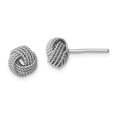 thumbnail image 1 of Primal Silver Sterling Silver Rhodium-plated Twisted Stud Earrings, 1 of 5